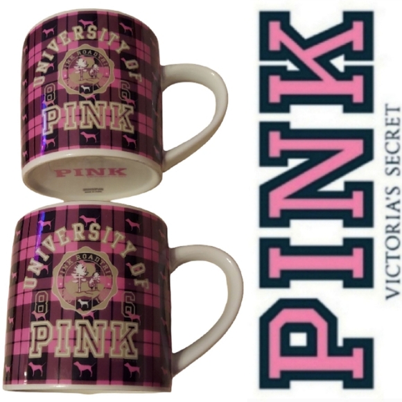 Lot Of 2 Victoria's Secret University Of Pink 16 Oz. Mugs Never Used! - Picture 10 of 11